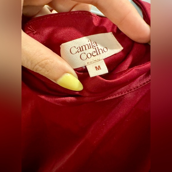 Camila Coelho Kristen Top in Wine, Size Medium - Picture 6 of 9